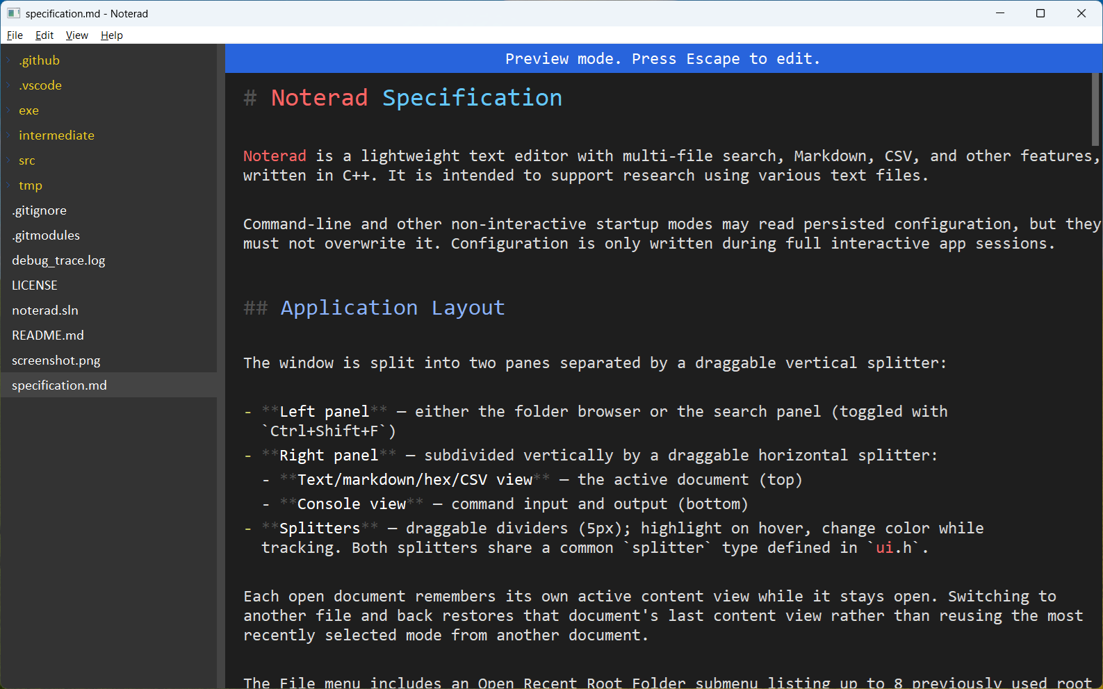 The rethinkify editor showing a folder of files
